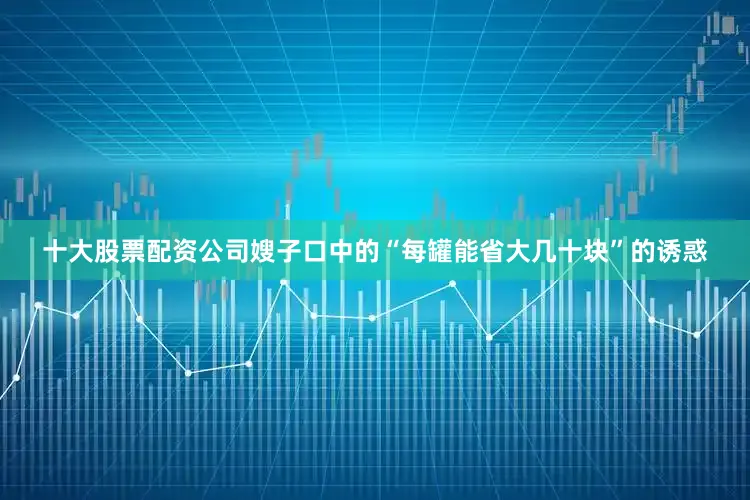十大股票配资公司嫂子口中的“每罐能省大几十块”的诱惑